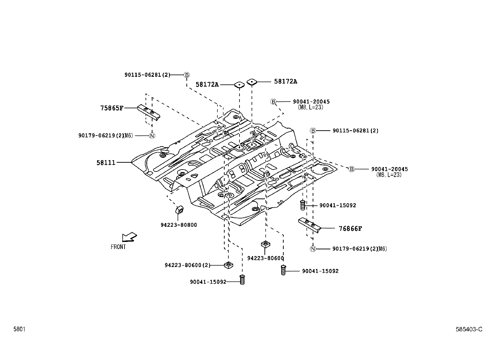46521-B2020 PLATE, PARKING BRAKE MOUNTING product image