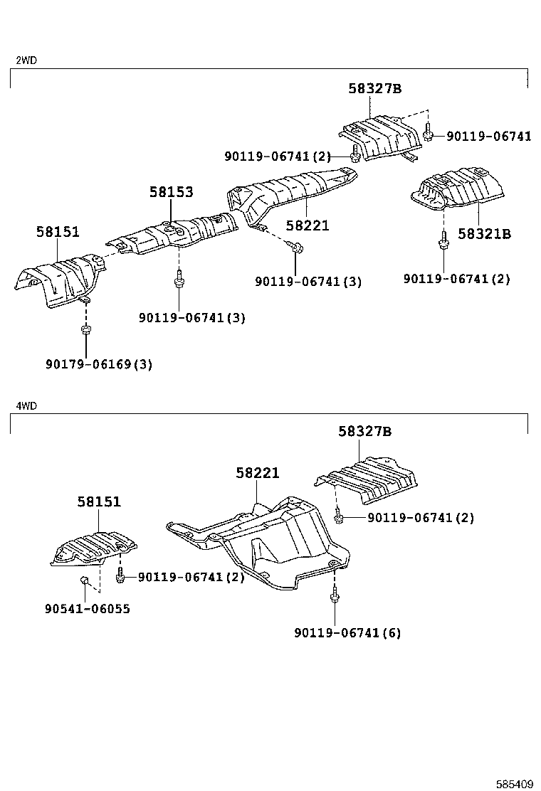58327-12140 INSULATOR, MAIN MUFFLER HEAT product image