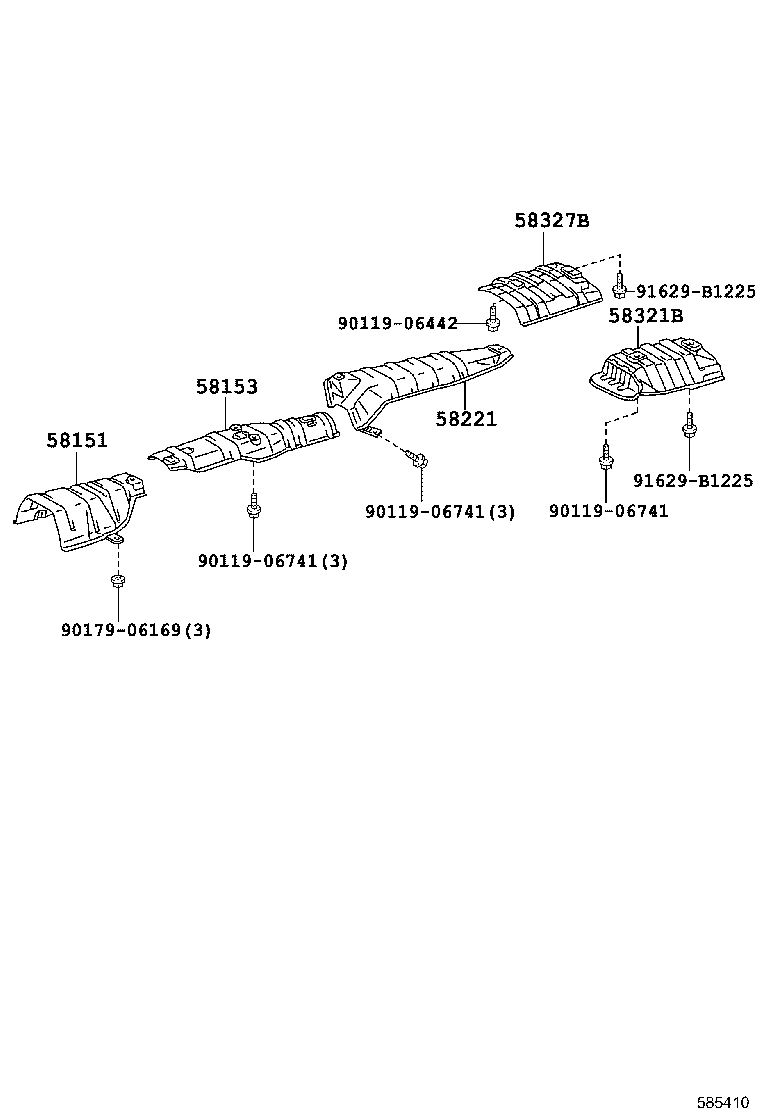 58327-12140 INSULATOR, MAIN MUFFLER HEAT product image