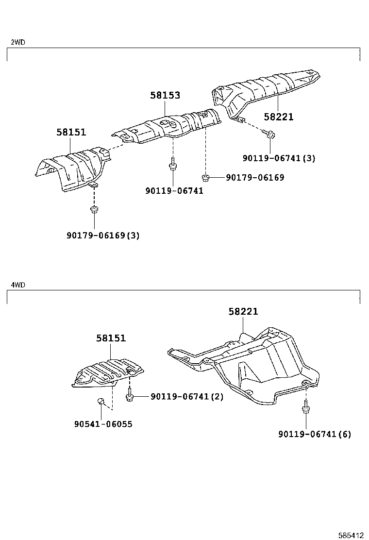 58327-12140 INSULATOR, MAIN MUFFLER HEAT product image