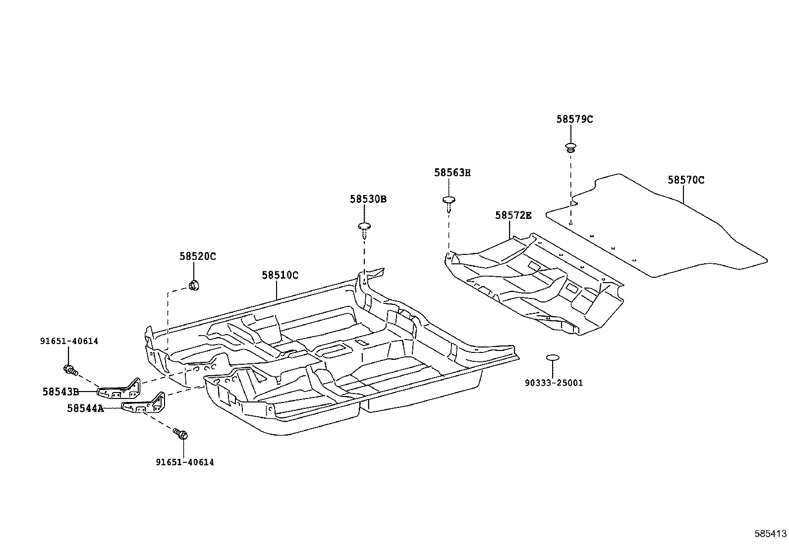 58510-13530-B0 CARPET ASSY, FRONT FLOOR, FRONT product image