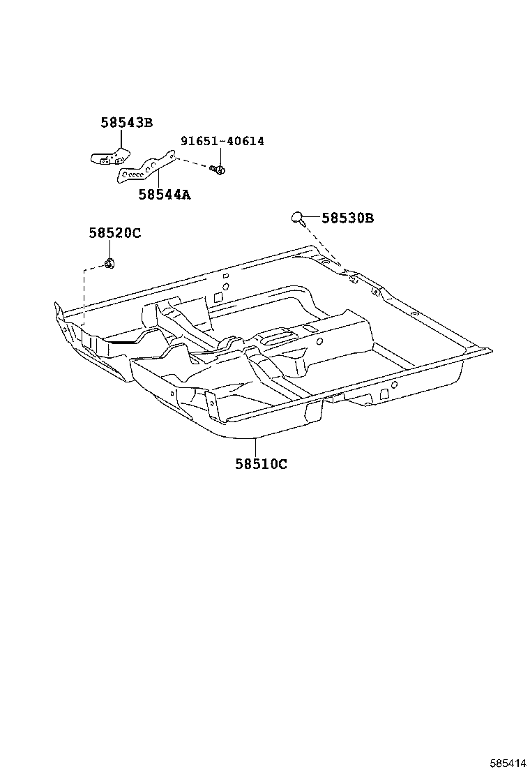 58510-13530-B0 CARPET ASSY, FRONT FLOOR, FRONT product image