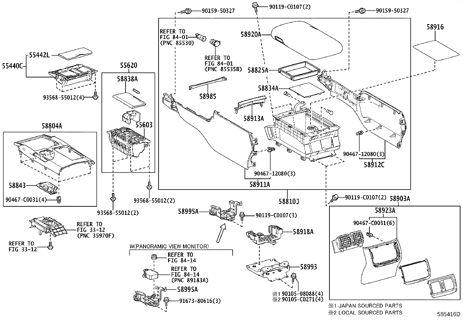 58843-0N040 BEZEL, SHIFTING HOLE product image