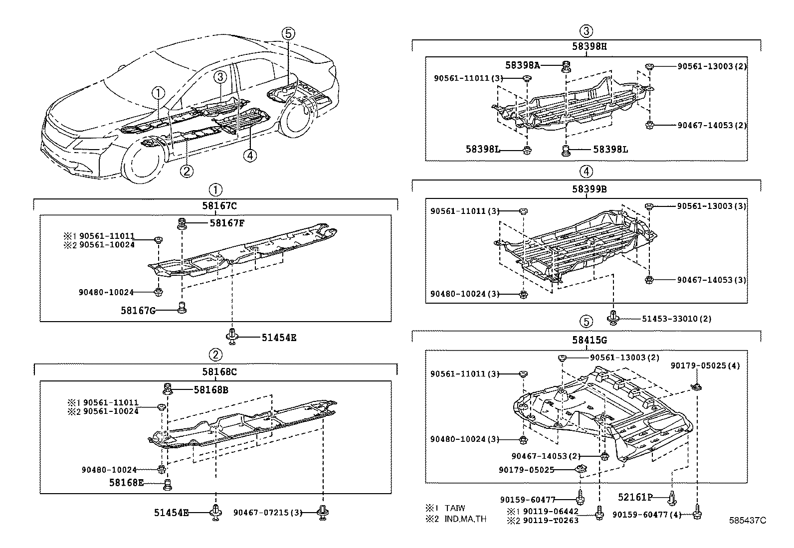 57695-06030 BRACKET, REAR FLOOR MOUNTING, NO.2 RH product image