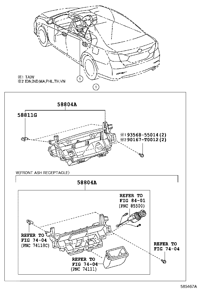 55618-06140 HOLDER, CONSOLE BOX CUP product image