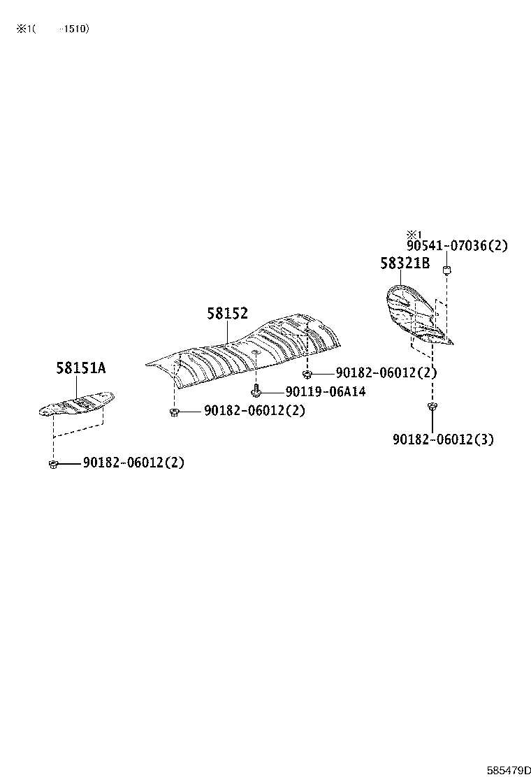 58321-58010 INSULATOR, REAR FLOOR HEAT, NO.1 product image