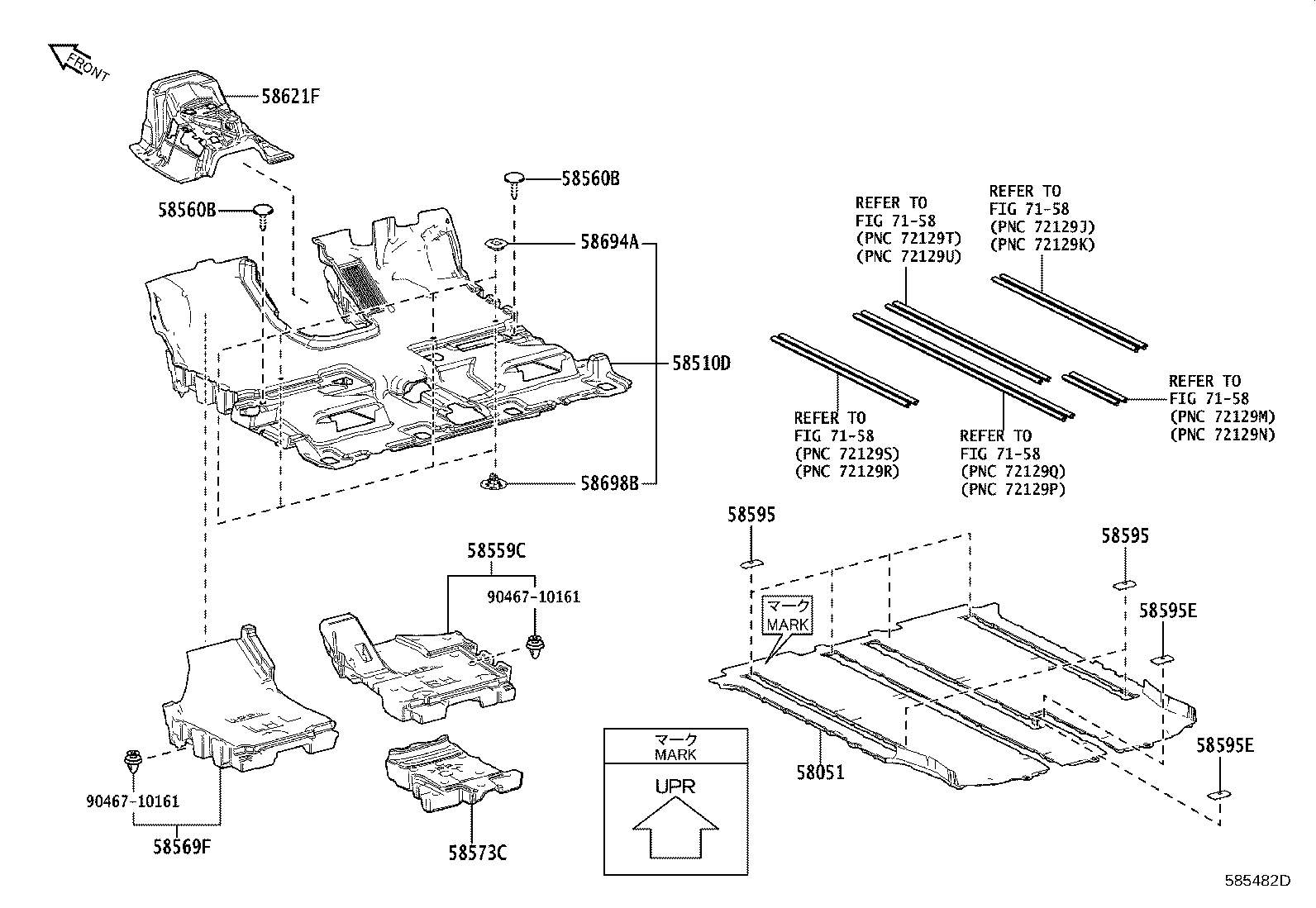 58540-58070-B0 MAT ASSY, FLOOR, REAR RH product image