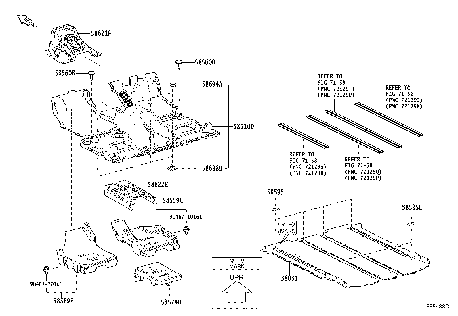58569-58010 PAD, FRONT FLOOR SIDE, LH product image