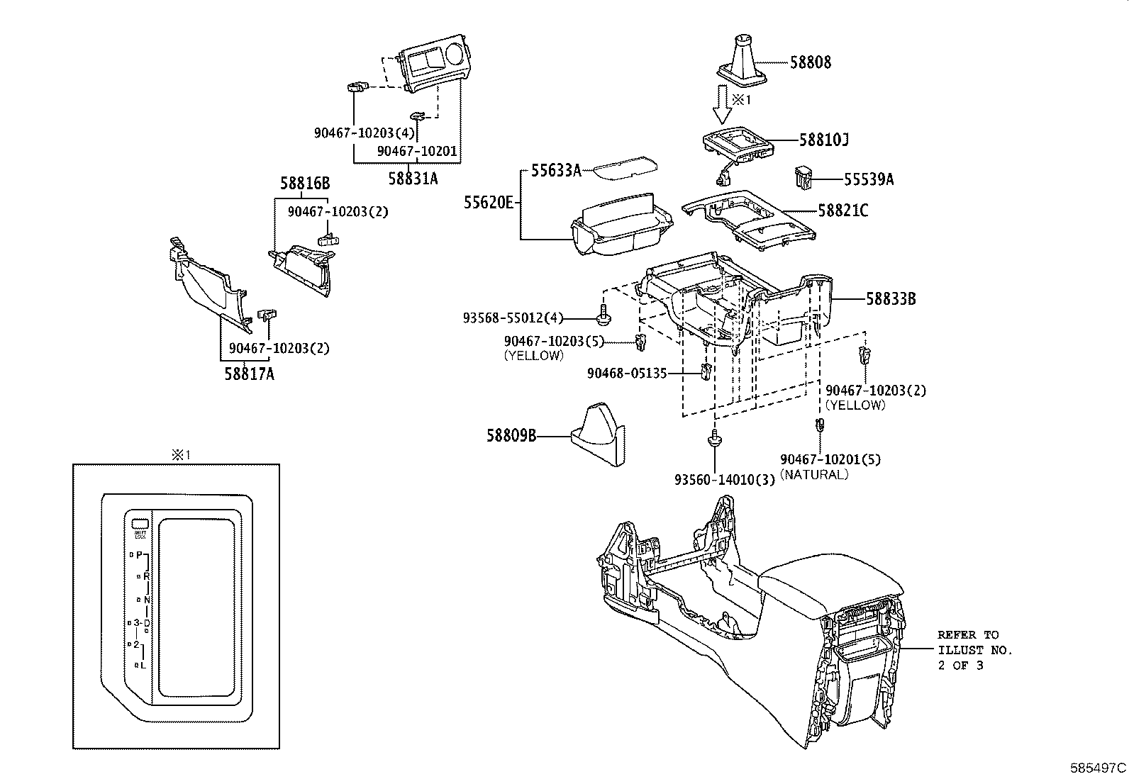 58905-60520-C1 DOOR SUB-ASSY, CONSOLE COMPARTMENT product image