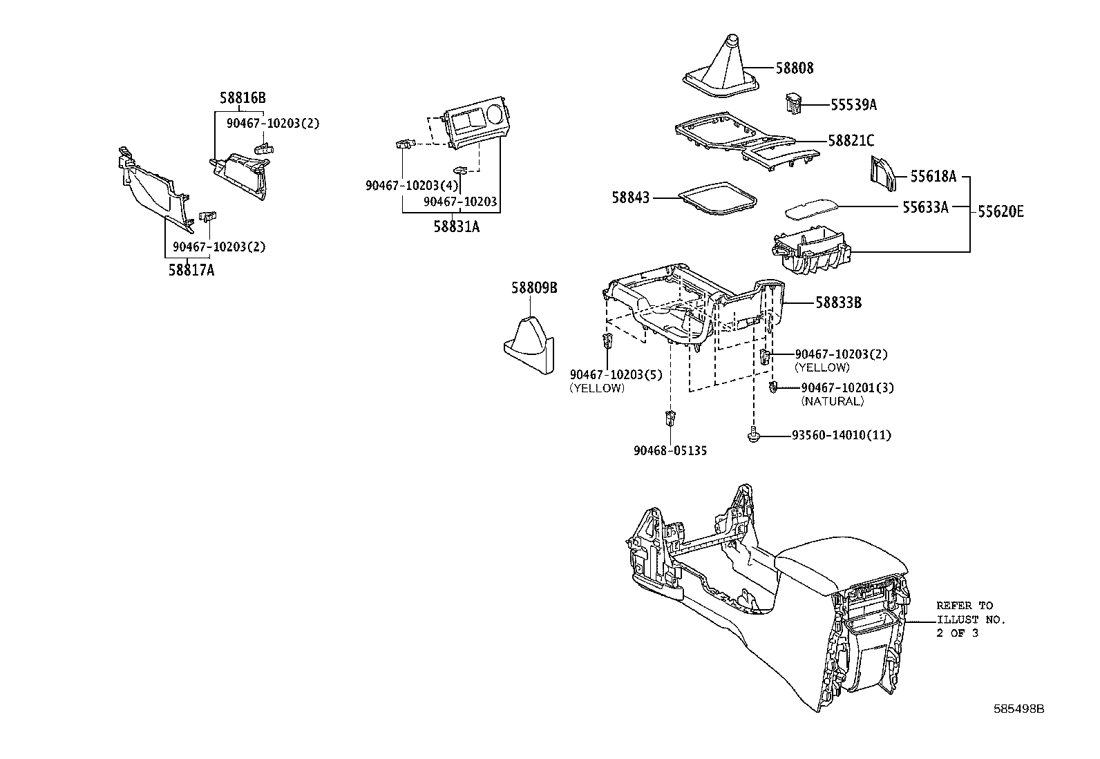 58905-60520-C1 DOOR SUB-ASSY, CONSOLE COMPARTMENT product image