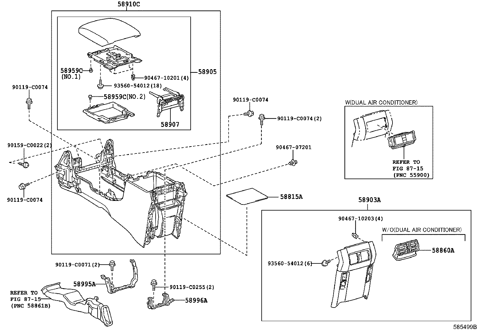 58905-60520-C1 DOOR SUB-ASSY, CONSOLE COMPARTMENT product image