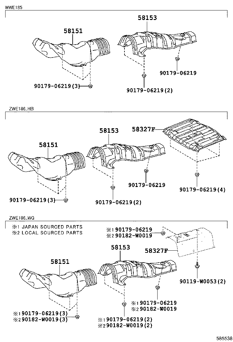 58151-05070 INSULATOR, FRONT FLOOR HEAT, NO.1 product image