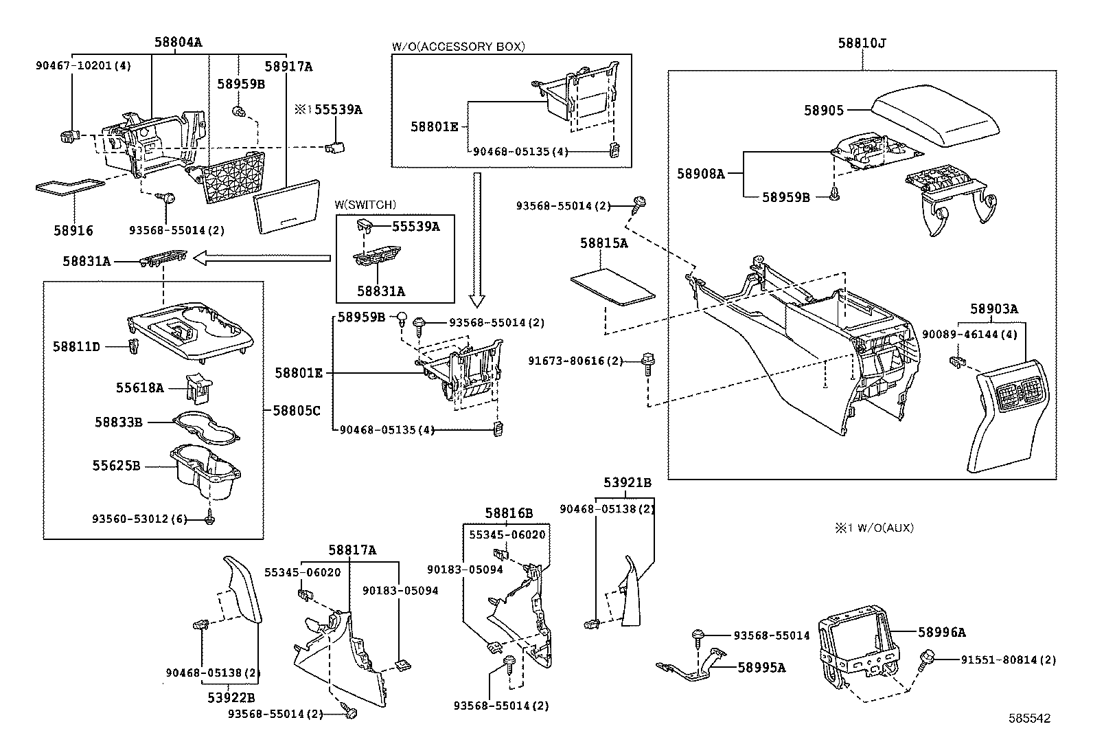58808-33090 COVER SUB-ASSY, SHIFTING HOLE product image