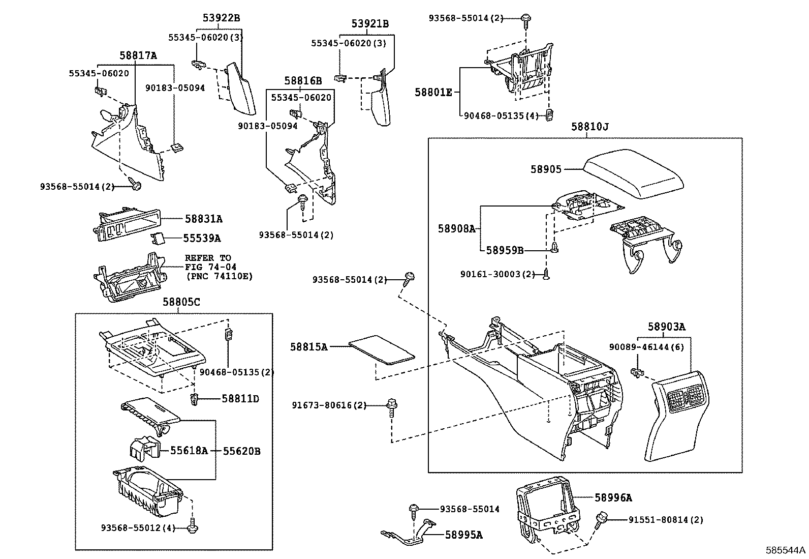 58808-33090 COVER SUB-ASSY, SHIFTING HOLE product image