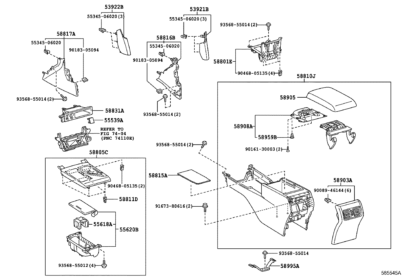 58808-33090 COVER SUB-ASSY, SHIFTING HOLE product image