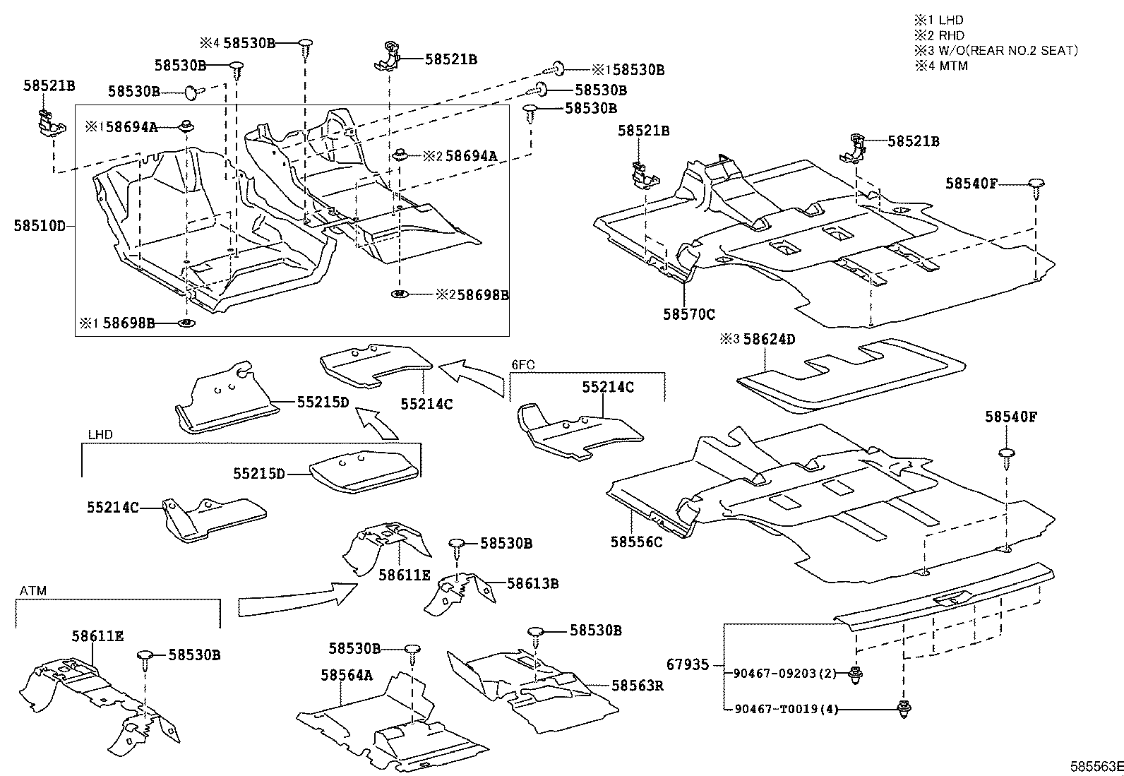 58569-0K110 SILENCER, REAR FLOOR product image