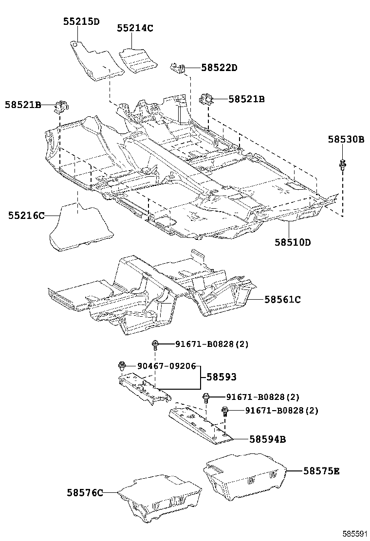 58577-52010 PAD, FRONT FLOOR, REAR NO.2 product image