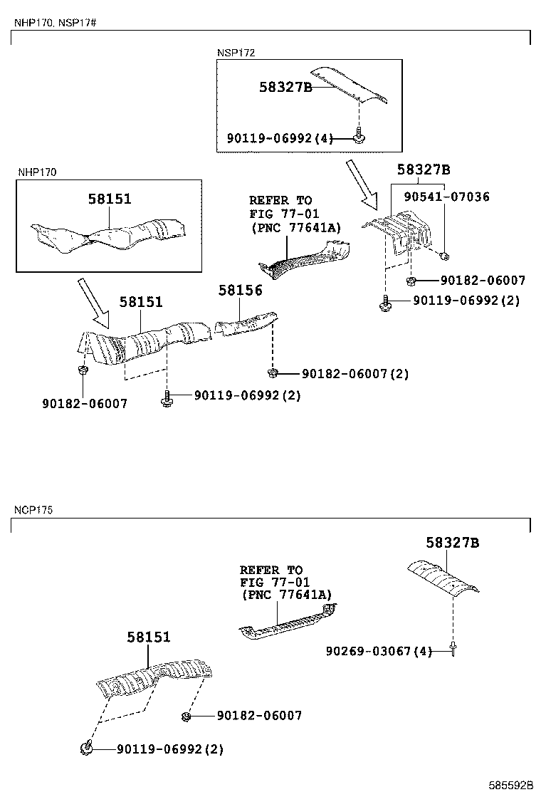 58327-52160 INSULATOR, MAIN MUFFLER HEAT product image
