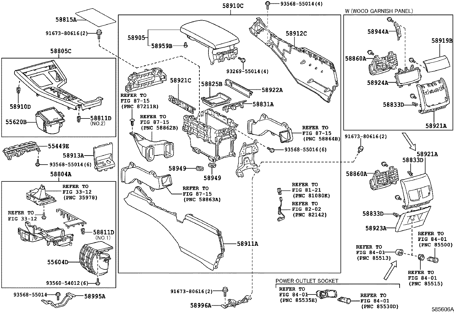 58804-33781 PANEL SUB-ASSY, CONSOLE, UPPER product image