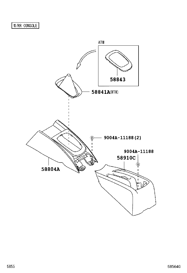 58918-BZ020 BRACKET, BOX SUPPORT product image