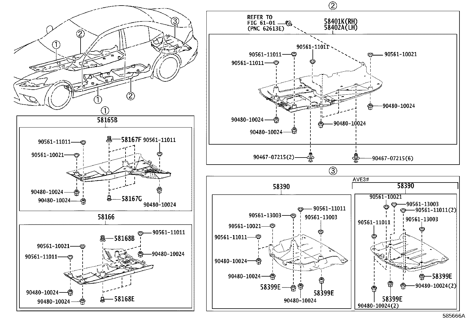 57656-30040 BRACKET, EXHAUST PIPE MOUNTING, NO.1 product image