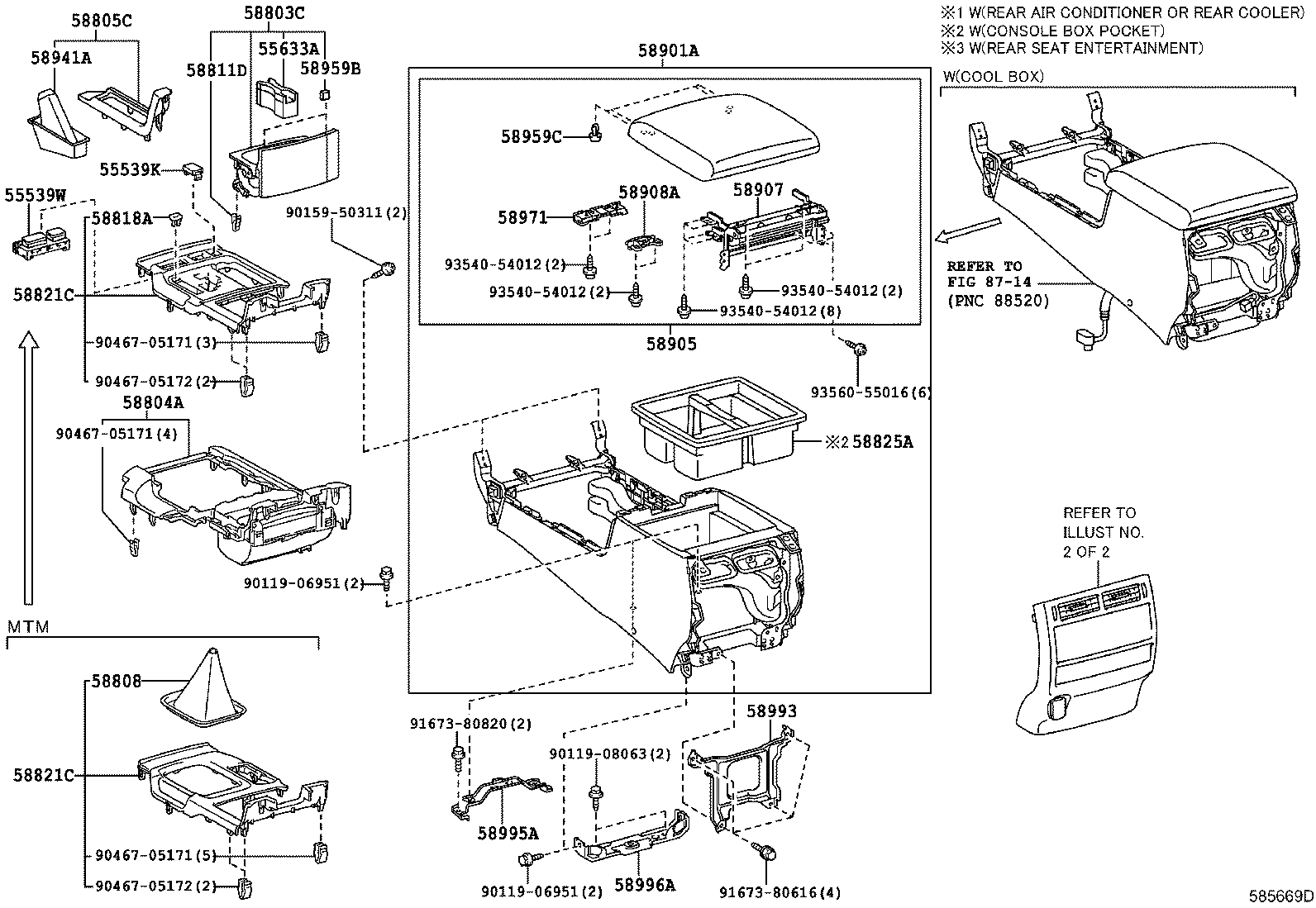 58905-60180-C0 DOOR SUB-ASSY, CONSOLE COMPARTMENT product image