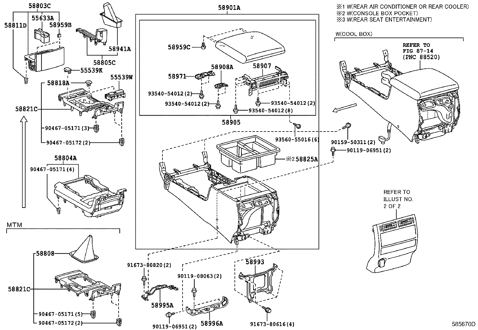 58905-60180-C0 DOOR SUB-ASSY, CONSOLE COMPARTMENT product image