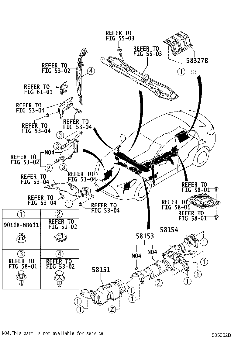 58327-WB002 INSULATOR, MAIN MUFFLER HEAT product image