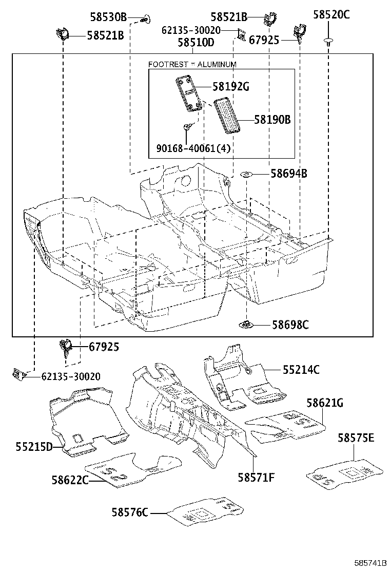 58192-24040 PANEL, FOOTREST, NO.2 product image
