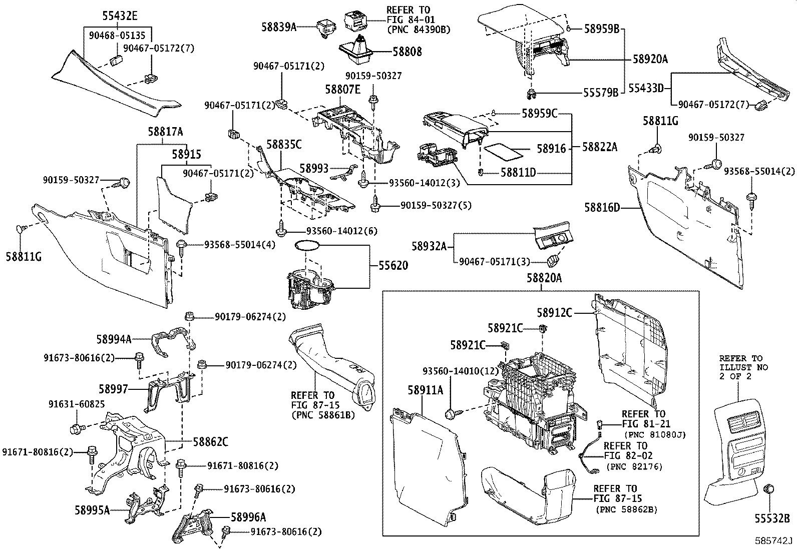 58821-48220 PANEL, CONSOLE, UPPER product image
