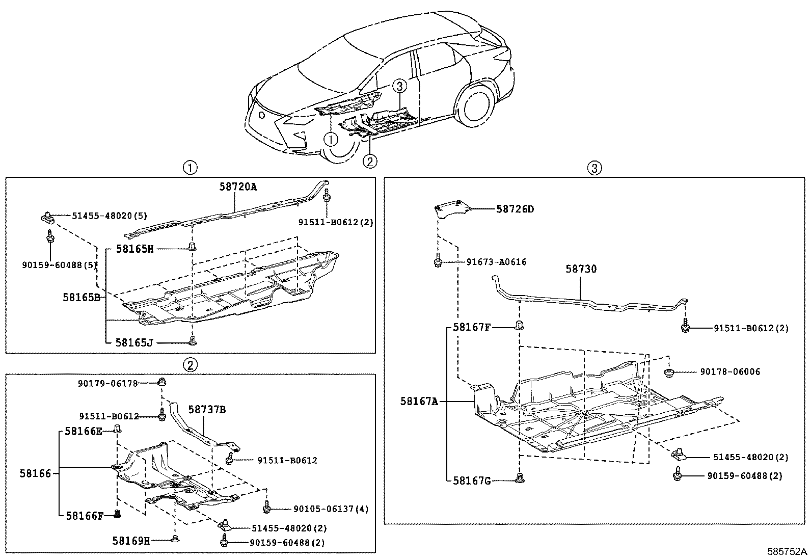 58309-48050 PLATE SUB-ASSY, REAR FLOOR product image