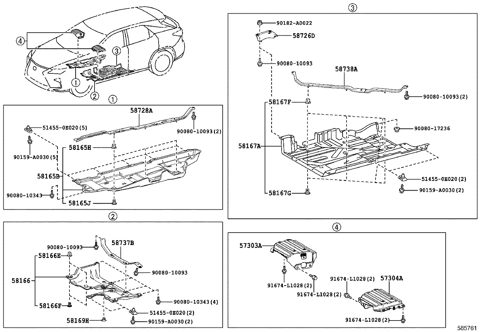 58211-0E080 PAN, CENTER FLOOR product image