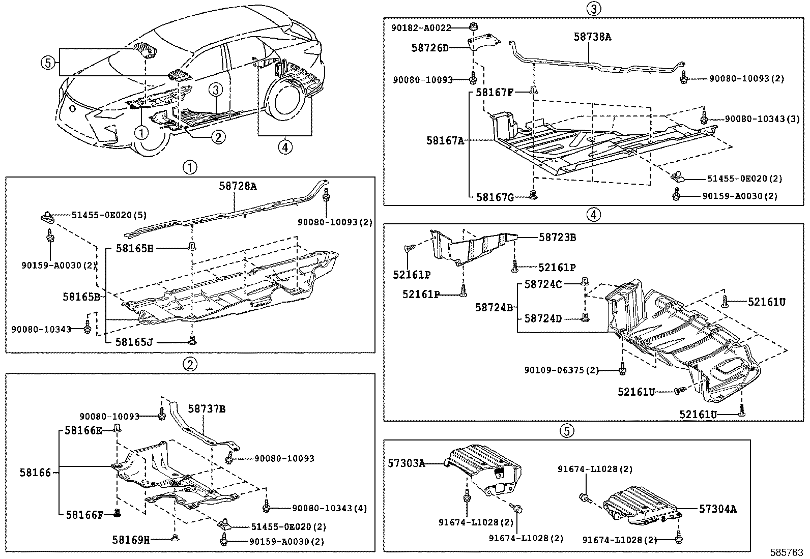 58211-0E080 PAN, CENTER FLOOR product image
