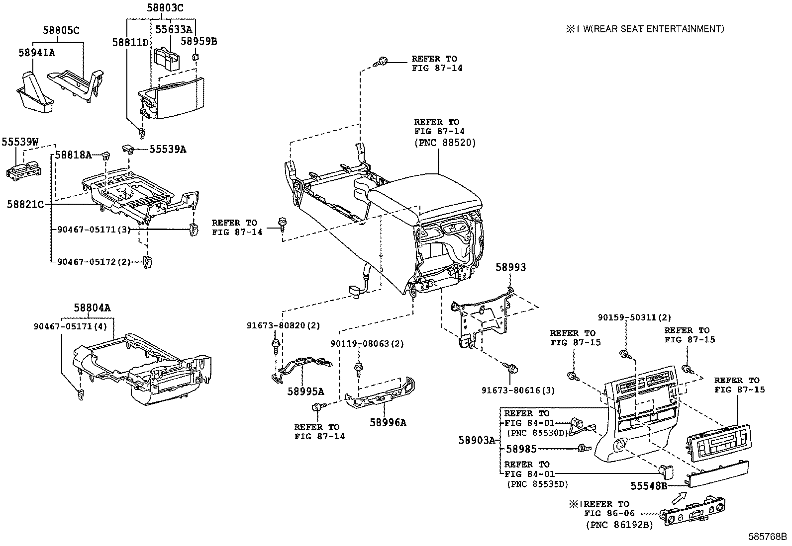 58804-60480-E1 PANEL SUB-ASSY, CONSOLE, UPPER product image