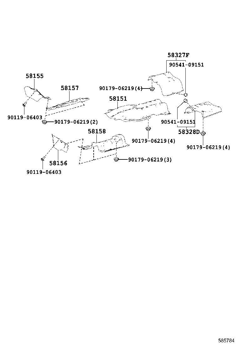 58327-30080 INSULATOR, MAIN MUFFLER HEAT, RH product image
