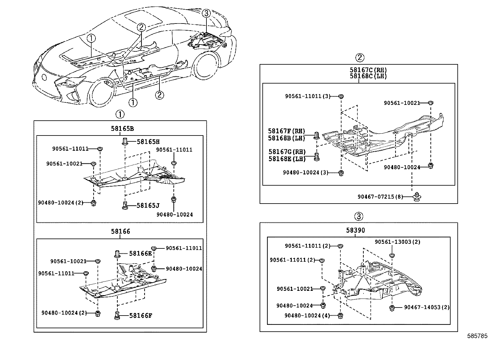 58167-30090 COVER, FRONT FLOOR, CENTER RH product image