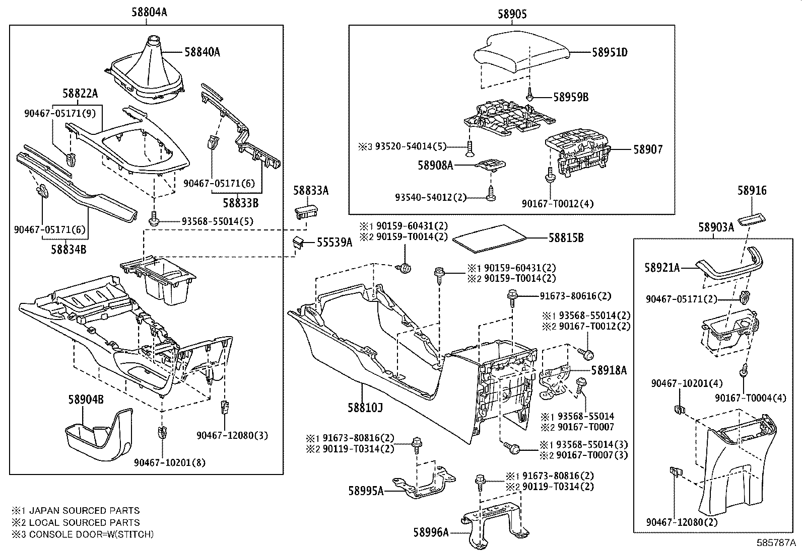 58833-KK140 GARNISH, CONSOLE UPPER PANEL, NO.1 product image