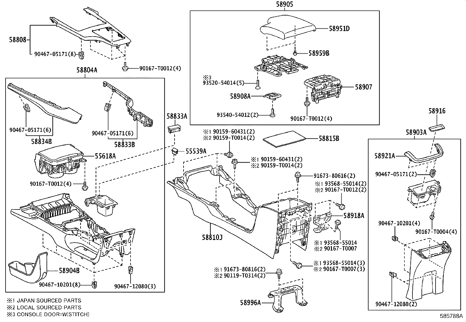 58833-KK140 GARNISH, CONSOLE UPPER PANEL, NO.1 product image