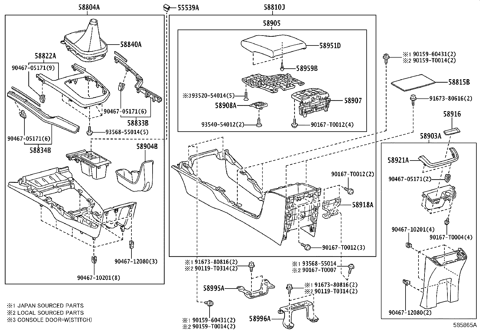 58833-KK140 GARNISH, CONSOLE UPPER PANEL, NO.1 product image