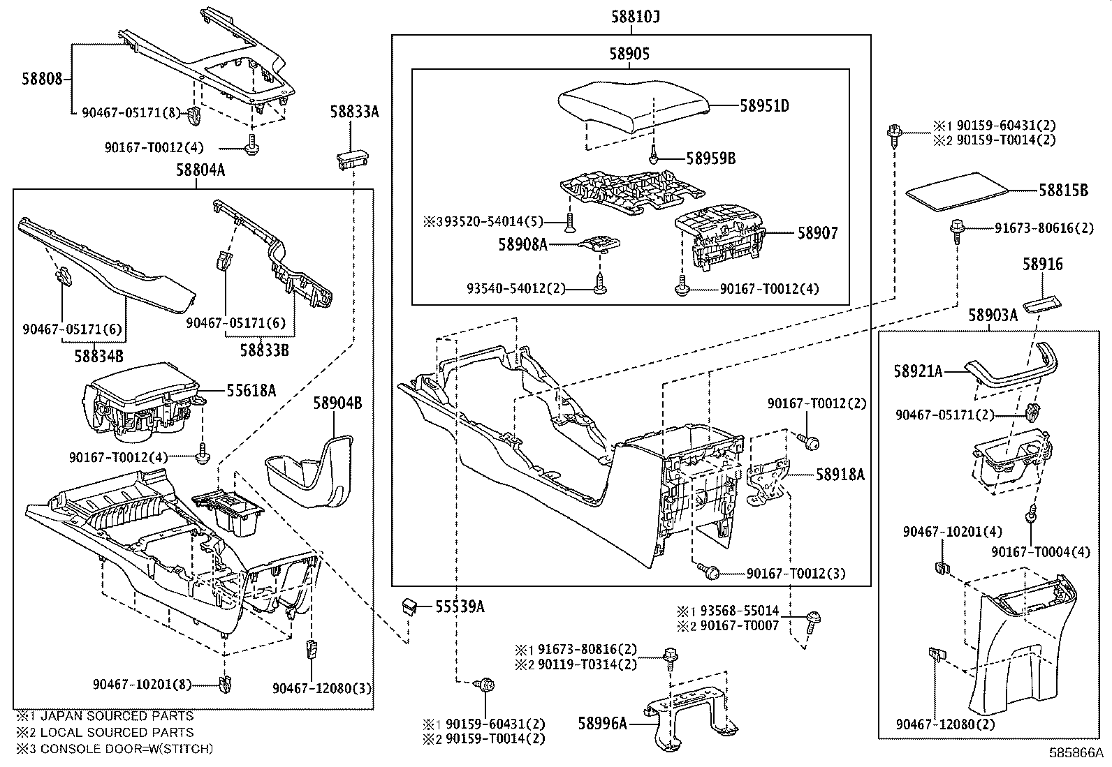 58833-KK140 GARNISH, CONSOLE UPPER PANEL, NO.1 product image
