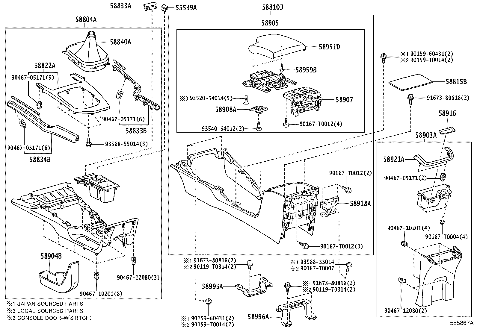58833-KK140 GARNISH, CONSOLE UPPER PANEL, NO.1 product image