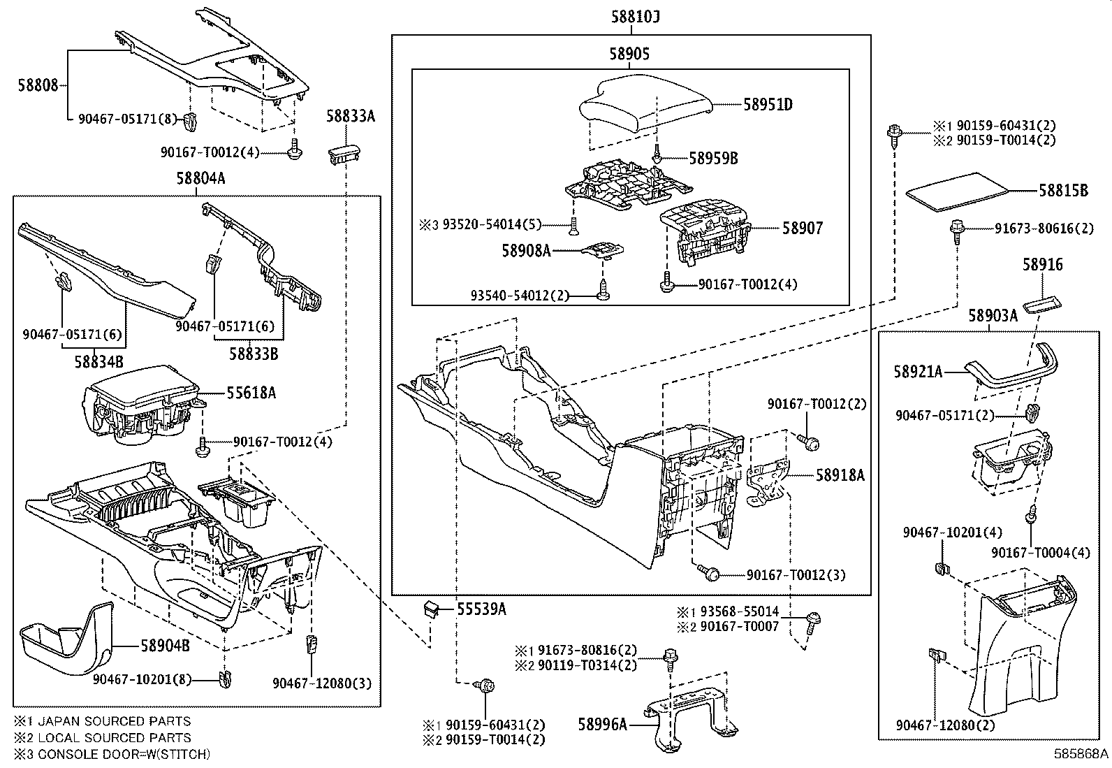 58833-KK140 GARNISH, CONSOLE UPPER PANEL, NO.1 product image