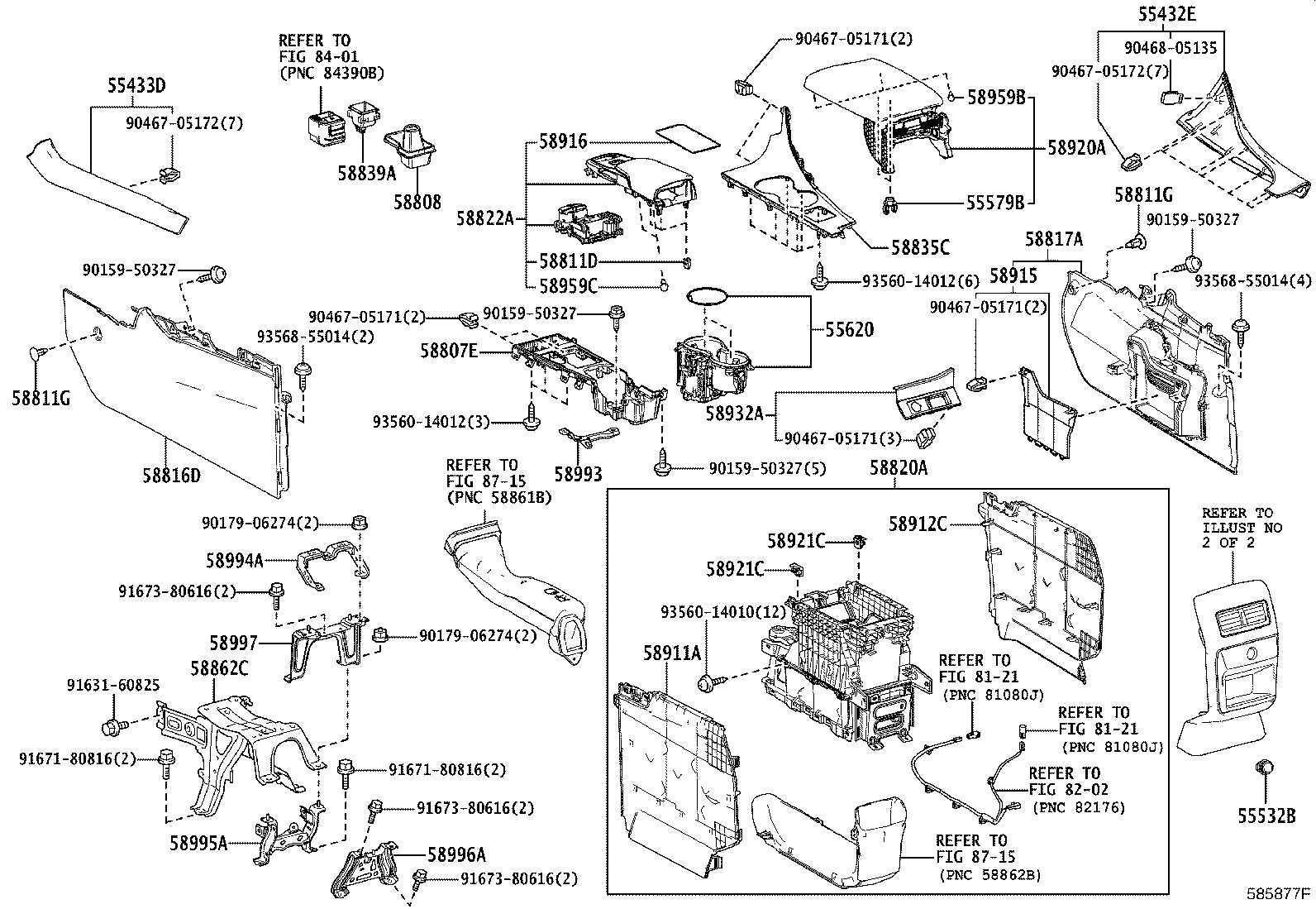 58821-48220 PANEL, CONSOLE, UPPER product image