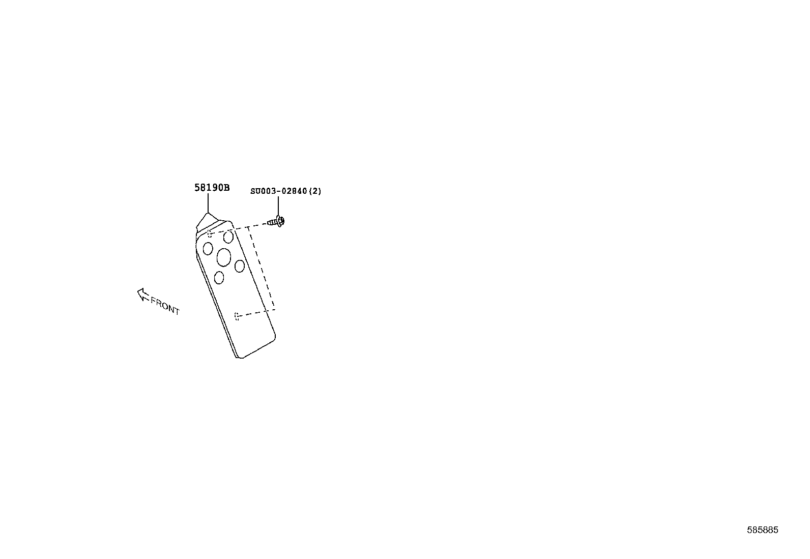 58511-18010 MAT, FLOOR, FRONT RH product image