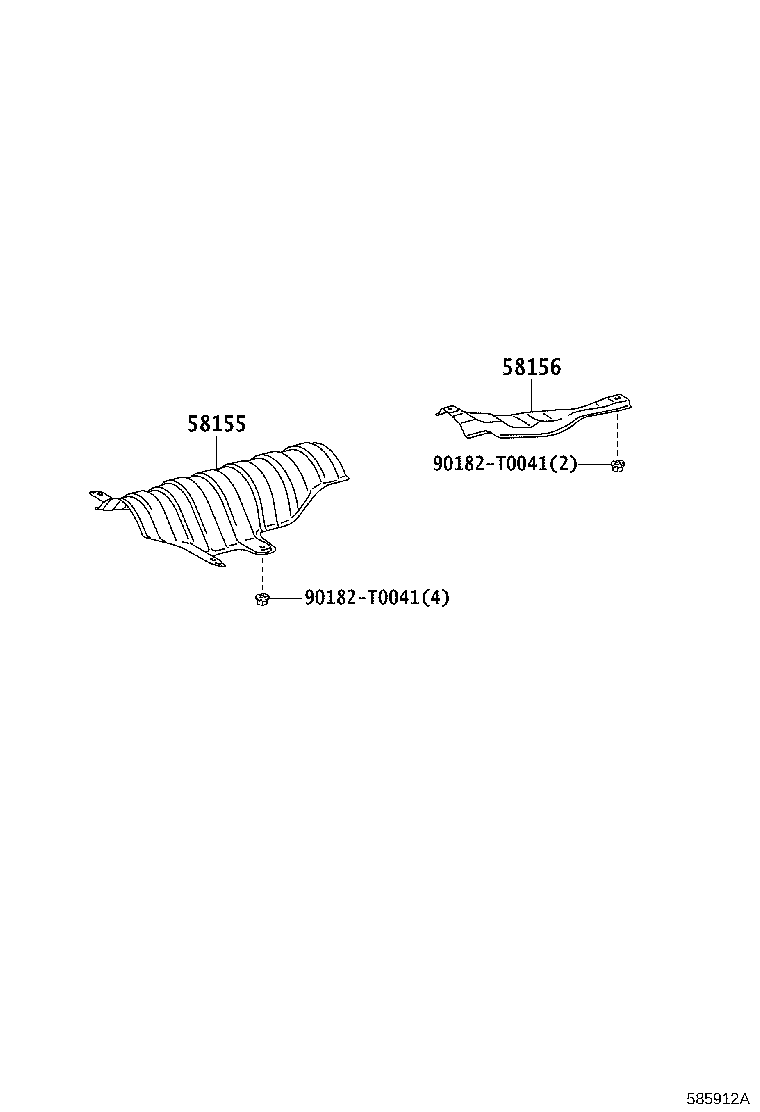 58155-0D050 INSULATOR, FRONT FLOOR HEAT, NO.3 product image