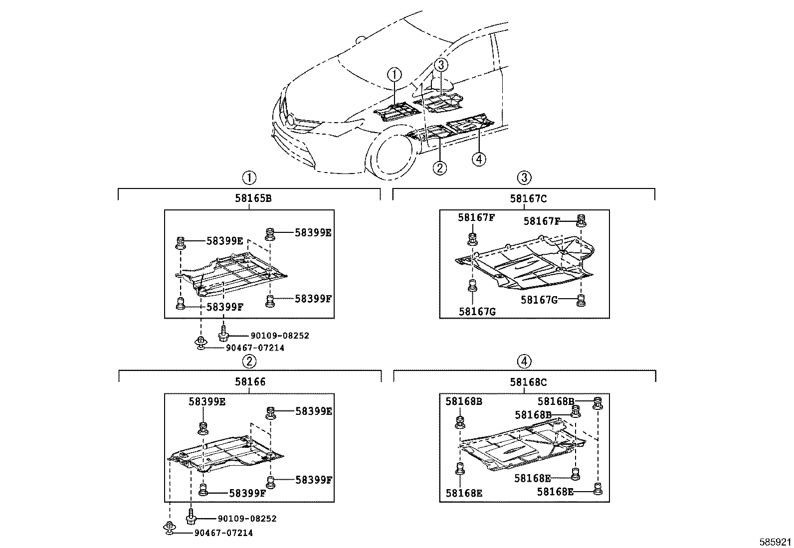 58307-12B90 PANEL SUB-ASSY, BODY LOWER BACK product image