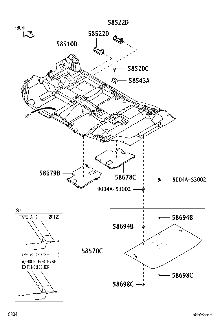 58558-87209 PLATE, MAT SET, LOWER product image
