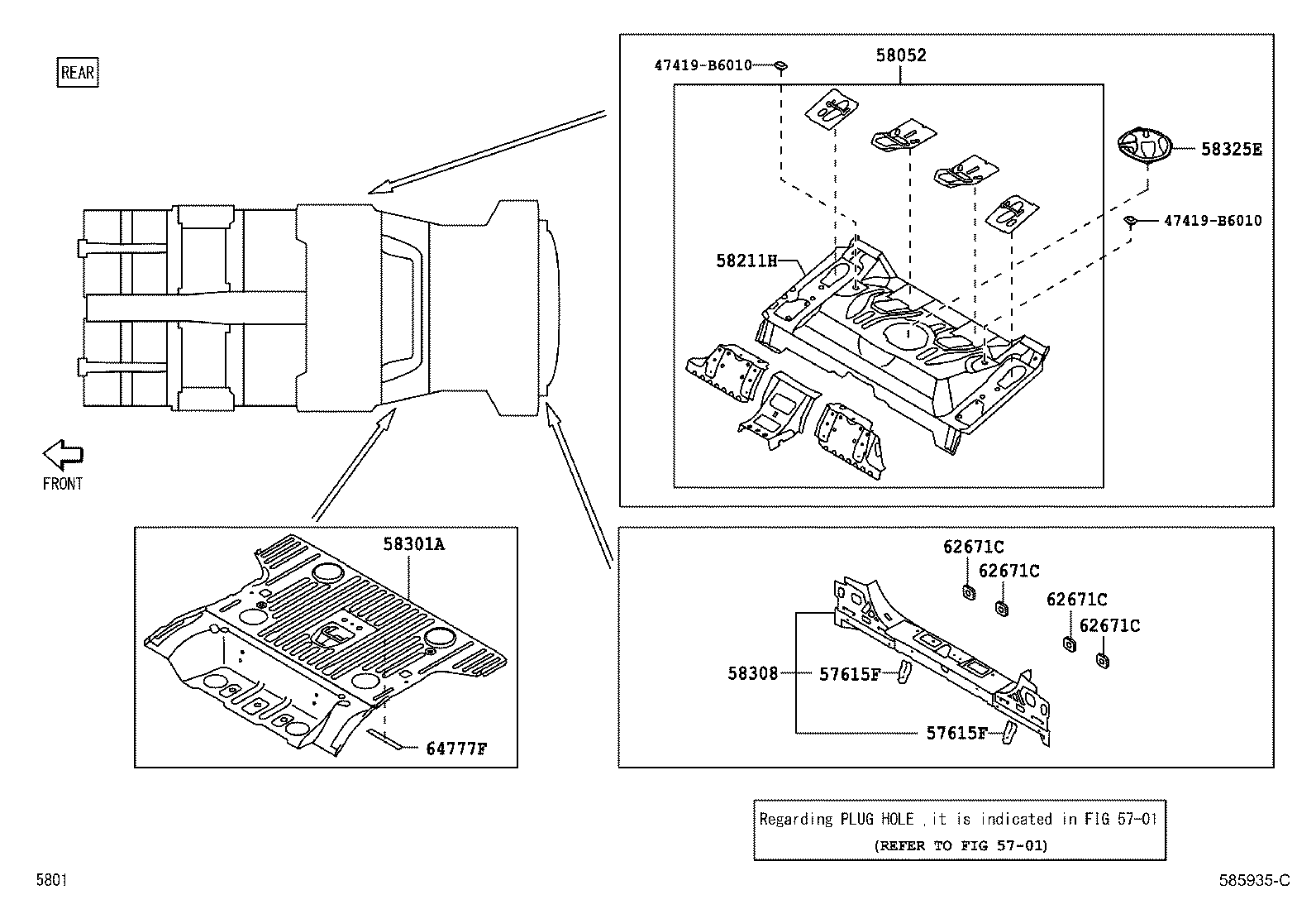 52185-BZ080 BRACKET, REAR BUMPER  MOUNTING product image