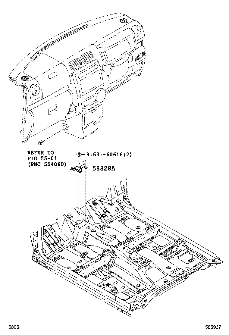 58828-B2030 BRACKET, CONSOLE BOX, LOWER product image