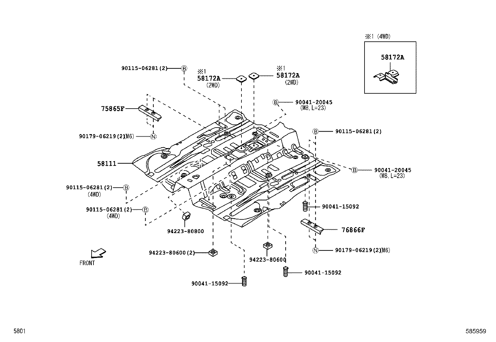 46521-B2020 PLATE, PARKING BRAKE MOUNTING product image